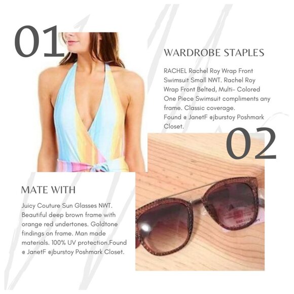 RACHEL Rachel Roy Wrap Front Swimsuit Small NWT - Picture 12 of 12